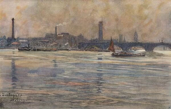 The Thames, London, c1893. Artist: Frederic Houbron