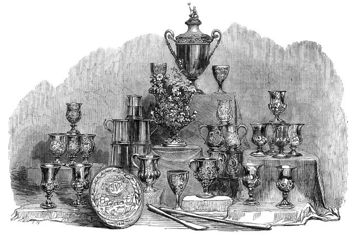 Framed Print : The Thames National Regatta Prize, 1854. Creator: Unknown Framed Print : The Thames National Regatta Prize, 1854. Creator: Unknown