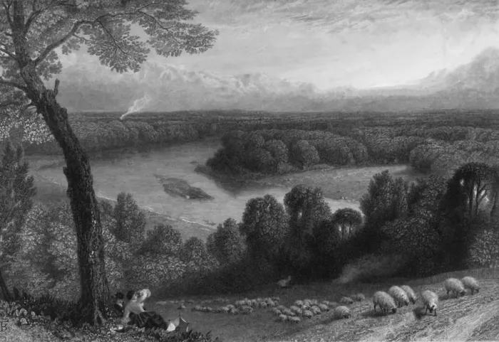 Framed Print : The Thames from Richmond Hill, c1870 Framed Print : The Thames from Richmond Hill, c1870