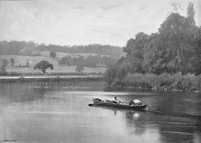 Framed Print : The Thames at Runnymede, c1896. Artist: Valentine & Sons Framed Print : The Thames at Runnymede, c1896. Artist: Valentine & Sons