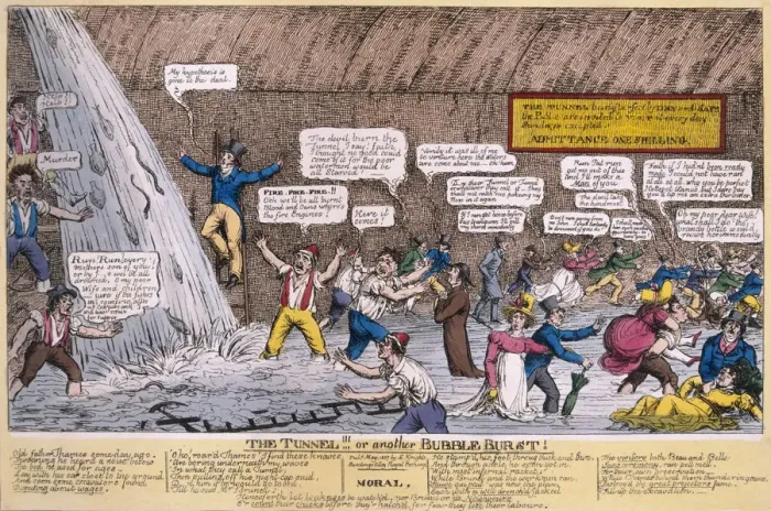 Framed Print : The Thames Tunnel, London, 1827. Artist: Samuel Knights Framed Print : The Thames Tunnel, London, 1827. Artist: Samuel Knights