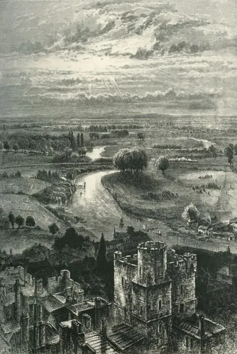Framed Print : The Thames Valley, from the Round Tower, c1870 Framed Print : The Thames Valley, from the Round Tower, c1870