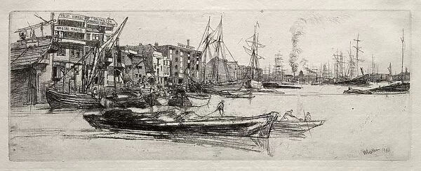 Thames Warehouse, 1871. Creator: James McNeill Whistler (American, 1834-1903)