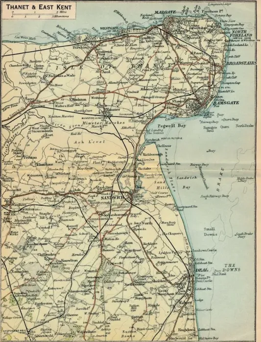 Framed Print : Thanet & East Kent, c20th Century. Artist: John Bartholomew Framed Print : Thanet & East Kent, c20th Century. Artist: John Bartholomew