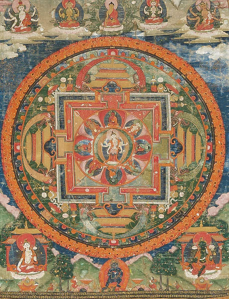 Thangka of Amoghapasa, 18th century. Creator: Tibetan culture