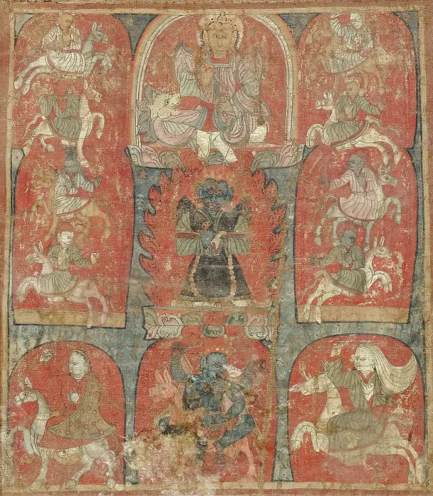 Framed Print : Thangka of Panjaranatha Mahakala (Gur Gonpo), 13th century. Creator: Tibetan culture Framed Print : Thangka of Panjaranatha Mahakala (Gur Gonpo), 13th century. Creator: Tibetan culture