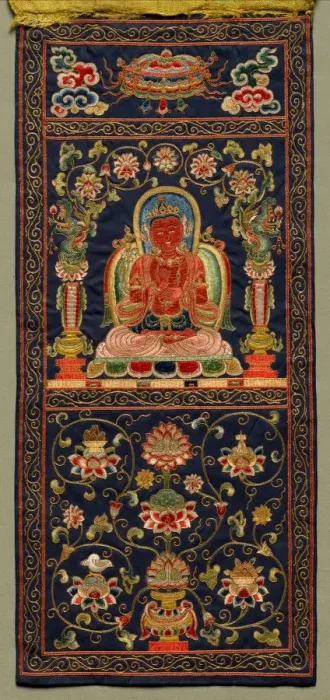 Framed Print : Thangka with the Seventh Bodhisattva, 1368 - 1424. Creator: Unknown Framed Print : Thangka with the Seventh Bodhisattva, 1368 - 1424. Creator: Unknown