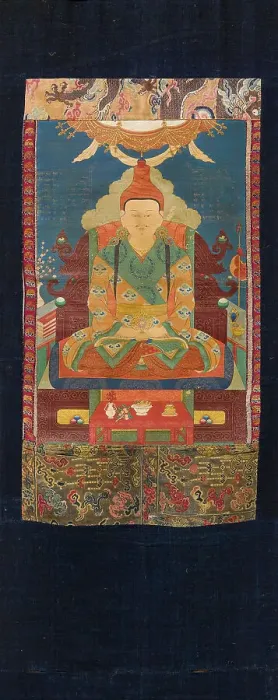 Framed Print : Thangka of the Tibetan king Songtsen Gampo, 18th century. Creator: Tibetan culture Framed Print : Thangka of the Tibetan king Songtsen Gampo, 18th century. Creator: Tibetan culture