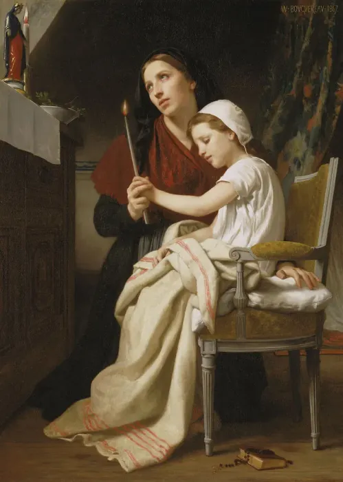 Framed Print : The Thank Offering. Artist: Bouguereau, William-Adolphe (1825-1905) Framed Print : The Thank Offering. Artist: Bouguereau, William-Adolphe (1825-1905)