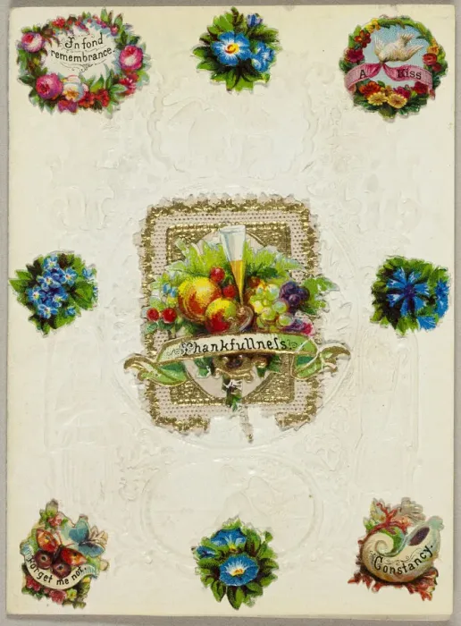Framed Print : Thankfullness (valentine), 1860 / 70. Creator: John Windsor Framed Print : Thankfullness (valentine), 1860 / 70. Creator: John Windsor