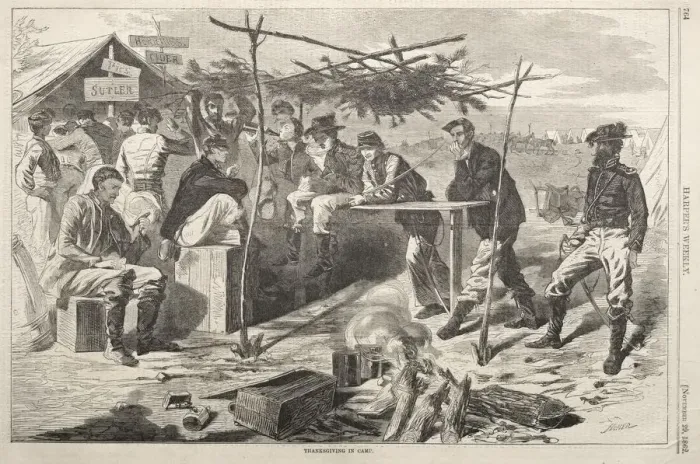 Framed Print : Thanksgiving in Camp, 1862. Creator: Winslow Homer (American, 1836-1910) Framed Print : Thanksgiving in Camp, 1862. Creator: Winslow Homer (American, 1836-1910)