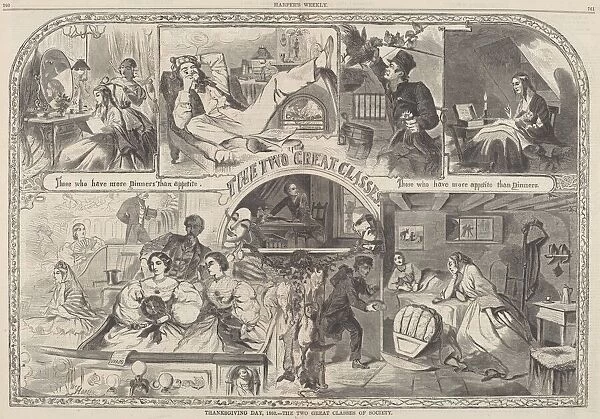 Thanksgiving Day, 1860 - The Two Great Classes of Society, published 1860