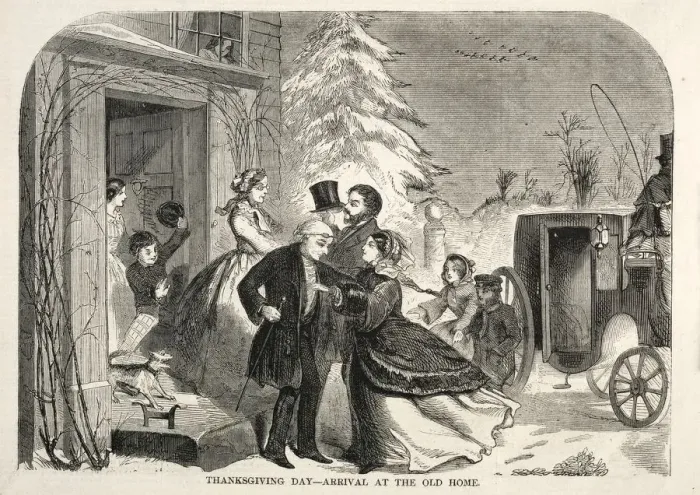Framed Print : Thanksgiving Day - Arrival at the Old Home, 1858. Creator: Winslow Homer (American, 1836-1910) Framed Print : Thanksgiving Day - Arrival at the Old Home, 1858. Creator: Winslow Homer (American, 1836-1910)