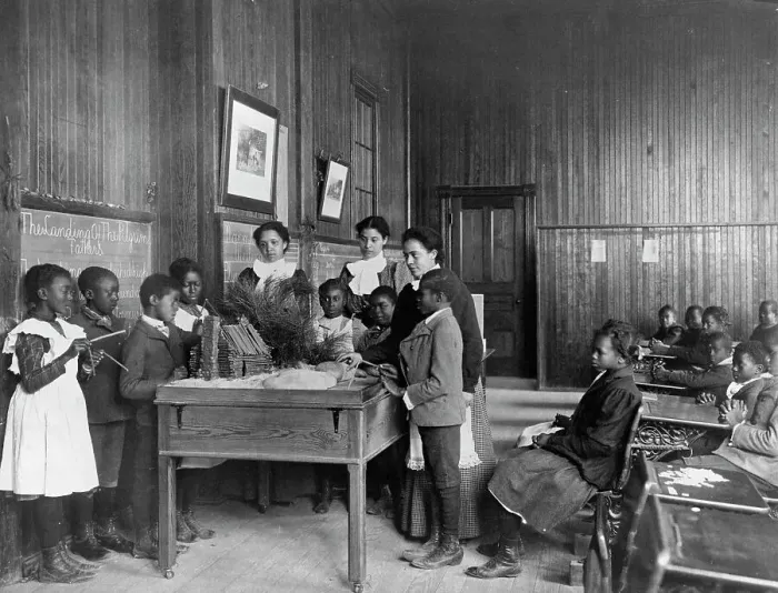 Framed Print : Thanksgiving Day lesson at Whittier, 1899 or 1900. Creator: Frances Benjamin Johnston Framed Print : Thanksgiving Day lesson at Whittier, 1899 or 1900. Creator: Frances Benjamin Johnston
