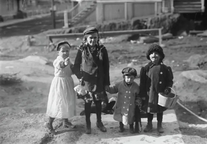 Framed Print : Thanksgiving Maskers, between c1910 and c1915. Creator: Bain News Service