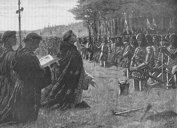 The thanksgiving service on the field of Agincourt, France, 1415 (1905). Artist: EBL