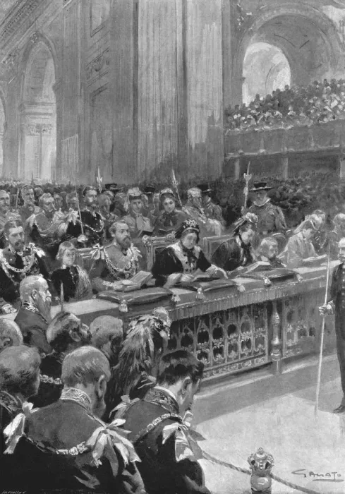 Framed Print : The Thanksgiving Service for the Recovery of the Prince of Wales... 1872, (1901) Framed Print : The Thanksgiving Service for the Recovery of the Prince of Wales... 1872, (1901)