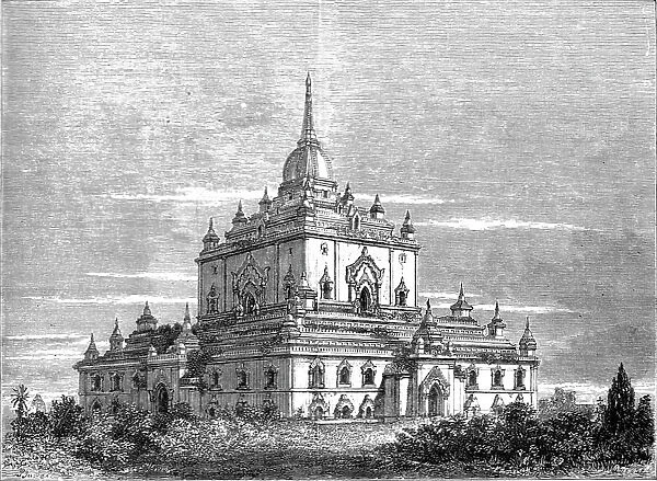 'Thapinyu Pagoda, at Pagan; English mission to Mandalay, 1875. Creator: Unknown