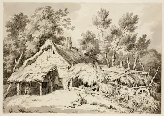 Framed Print : Thatched Cottage, n. d. Creator: Paul Sandby Framed Print : Thatched Cottage, n. d. Creator: Paul Sandby