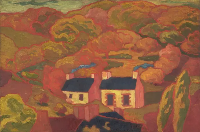 Framed Print : Two Thatched Cottages (Les deux chaumieres), about 1893-1894. Creator: Armand Seguin Framed Print : Two Thatched Cottages (Les deux chaumieres), about 1893-1894. Creator: Armand Seguin