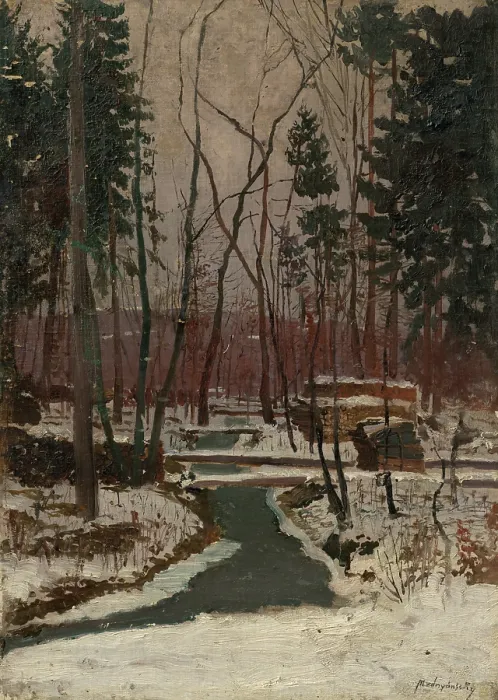 Framed Print : Thaw, 1877-1880. Creator: Ladislav Mednyanszky Framed Print : Thaw, 1877-1880. Creator: Ladislav Mednyanszky