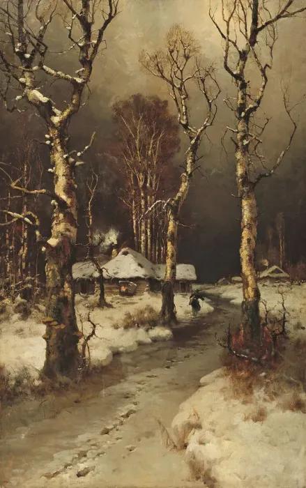 Framed Print : Thaw. Artist: Klever, Juli Julievich (Julius), von (1850-1924) Framed Print : Thaw. Artist: Klever, Juli Julievich (Julius), von (1850-1924)