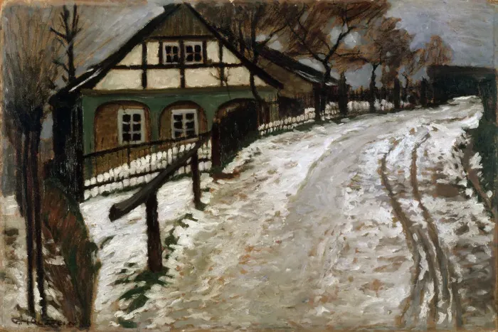 Framed Print : Thaw, late 19th or 20th century. Artist: Gustav Holstein Framed Print : Thaw, late 19th or 20th century. Artist: Gustav Holstein