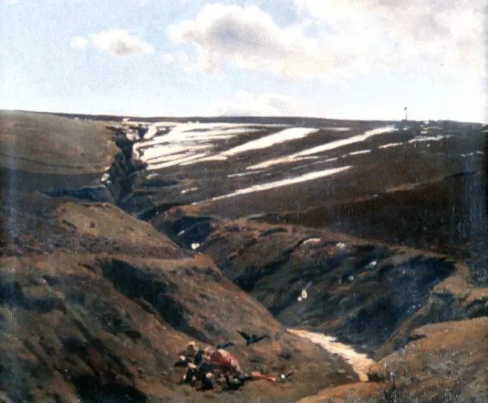 Framed Print : Thawing Snow, 1884-1895. Artist: Pal Szinyei Merse Framed Print : Thawing Snow, 1884-1895. Artist: Pal Szinyei Merse
