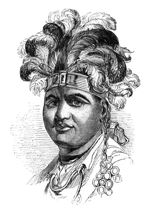 Framed Print : Thayendaneega, a Mohawk chief, 1848 Framed Print : Thayendaneega, a Mohawk chief, 1848