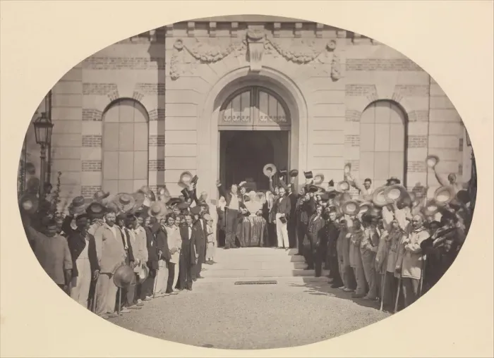 Framed Print : [The 15th of August. Imperial Asylum at Vincennes], 1858. Creator: Charles Negre