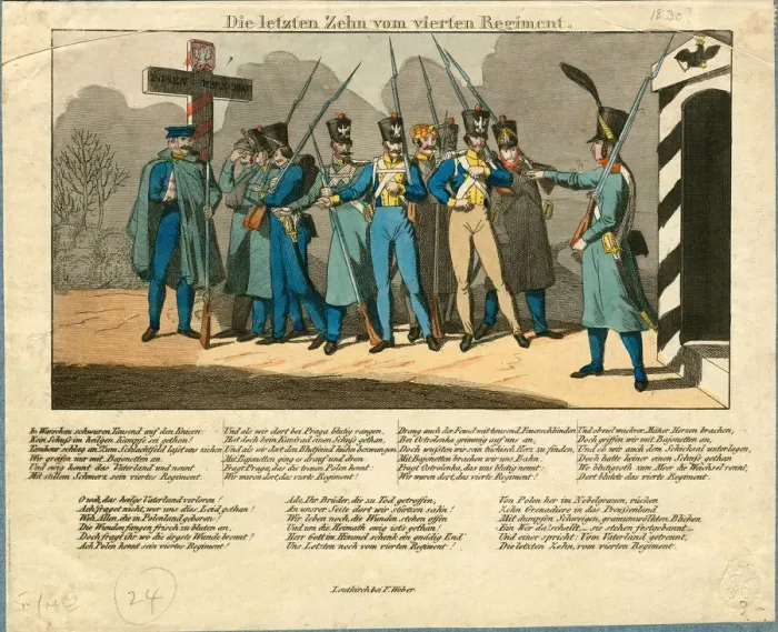 Framed Print : The Last Ten of the 4th Regiment, 1831. Artist: Anonymous Framed Print : The Last Ten of the 4th Regiment, 1831. Artist: Anonymous