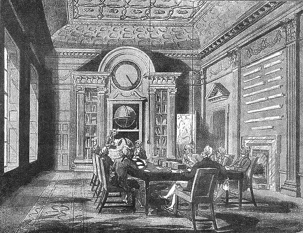 'The Admiralty Board-Room in 1808; From a print published at the time, 1808. 1890. Creator: Unknown