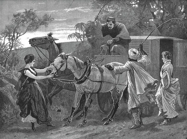 'The Art of Persuasion'-Returning from a Ball in India, 1890. Creator: Unknown