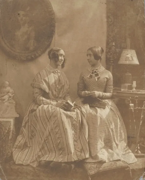 Framed Print : [The Artists Wife and Daughter], 1846-49. Creator: Louis-Desiré