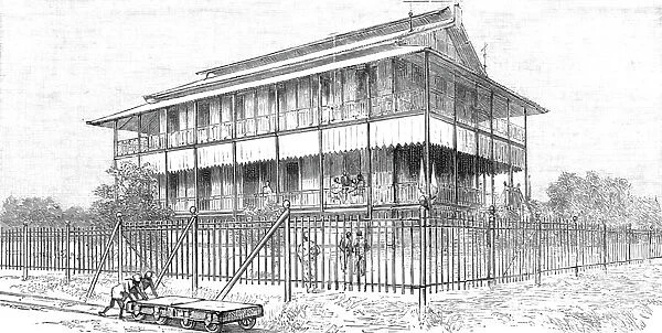 'The Belgium Anti-Slavery Society on the Congo; The Hotel at Boma, 1890. Creator: Unknown