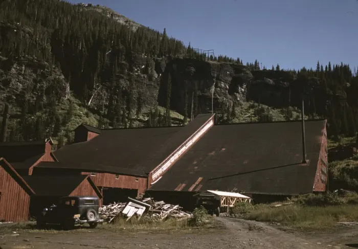 Framed Print : Detail of the mill at the Camp Bird Mine, Ouray County, Colorado, 1940. Creator: Russell Lee Framed Print : Detail of the mill at the Camp Bird Mine, Ouray County, Colorado, 1940. Creator: Russell Lee
