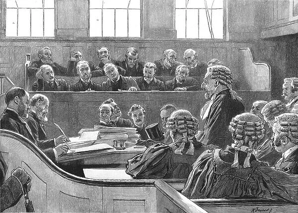 'The Central Criminal Court - New Court, Old Bailey, 1891, 1891. Creator: Robert Barnes