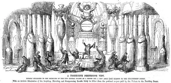 'The Crystal Palace and its Refreshments; A Prospective Perspective View, 1854. Creator: Unknown