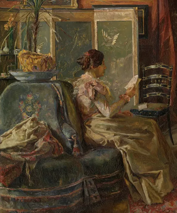 Framed Print : The Bill of the Dressmaker, 1901. Creator: Henri de Smeth Framed Print : The Bill of the Dressmaker, 1901. Creator: Henri de Smeth