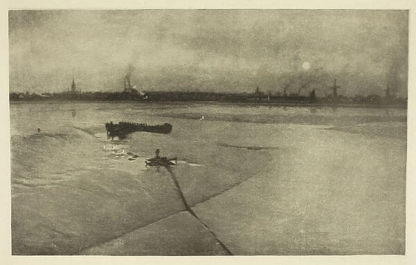 The Last of the Ebb-Great Yarmouth from Breydon, 1887. Creator: Peter Henry Emerson