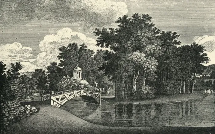 Framed Print : The... gardens of West Wycombe Park, Buckinghamshire, mid 18th century, (1903). Creator: Unknown Framed Print : The... gardens of West Wycombe Park, Buckinghamshire, mid 18th century, (1903). Creator: Unknown