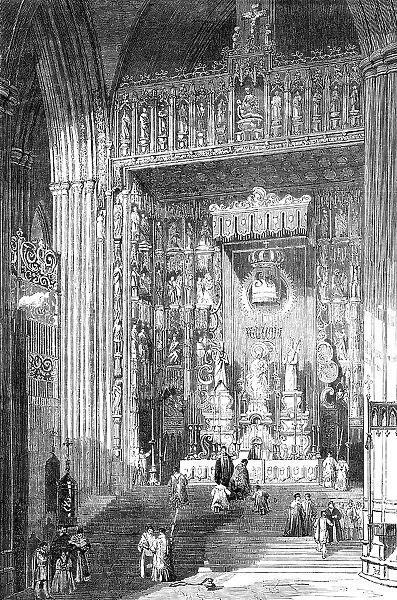 'The Grand Altar of the Cathedral of Seville' - painted by David Roberts, R.A. 1857. Creator: Unknown. 'The Grand Altar of the Cathedral of Seville' - painted by David Roberts, R.A. 1857. Creator: Unknown