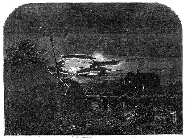 'The Harvest Moon', by E. Warren, from the exhibition of the New Water-colour Society, 1860. Creator: Horace Harral. 'The Harvest Moon', by E. Warren, from the exhibition of the New Water-colour Society, 1860. Creator: Horace Harral