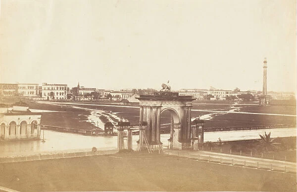 [The Maidan from Government House During the Rains], 1858-61