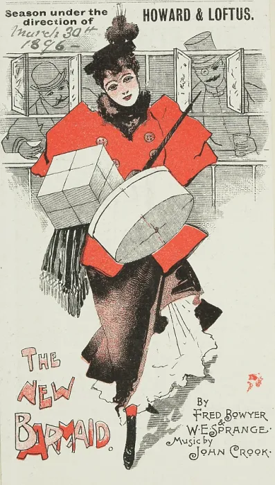 Framed Print : 'The New Barmaid' at the Avenue Theatre, 1896. Creator: Unknown Framed Print : 'The New Barmaid' at the Avenue Theatre, 1896. Creator: Unknown
