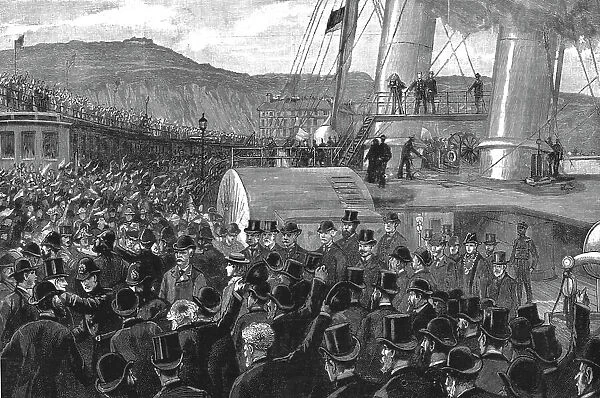 'The Return of Mr. H.M. Stanley; Once more on English Soil-- Arrival of Staley at the Admiralty Pie Creator: Unknown