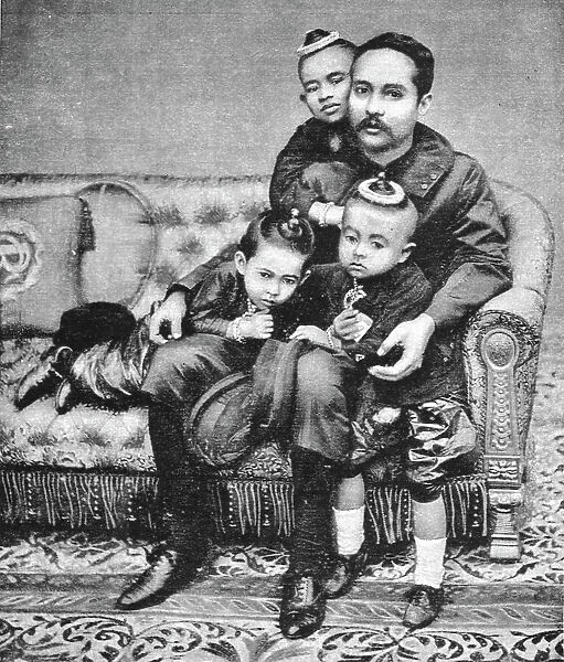 'The Royal Family of Siam, Siam and the Siamese; The King of Siam and his Children, 1891. Creator: Unknown