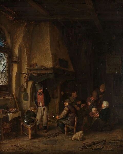 ‘The Skaters': Peasants in an Interior, c.1656. Creator: Adriaen van Ostade
