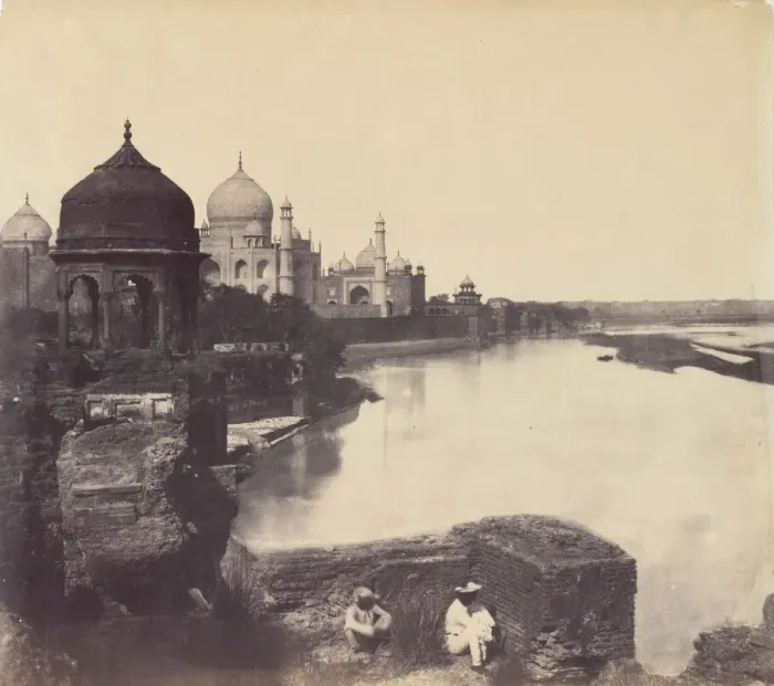 Framed Print : [The Taj Mahal from the Banks of the Yamuna River], 1858-62. Creator: John Murray