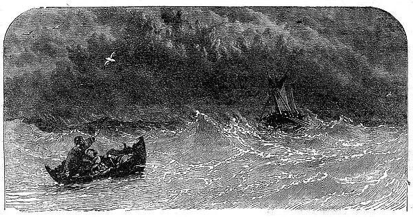 'The Tempest': Prospero adrift, 1860. Creator: Unknown. 'The Tempest': Prospero adrift, 1860. Creator: Unknown